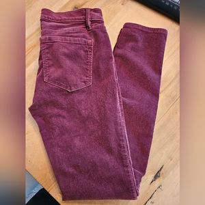 Loft Corduroy Pants - Size 0/25 - Burgundy